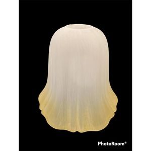 New set of four glass lamp shades; 6 1/2 inch tall, 7 inch diameter